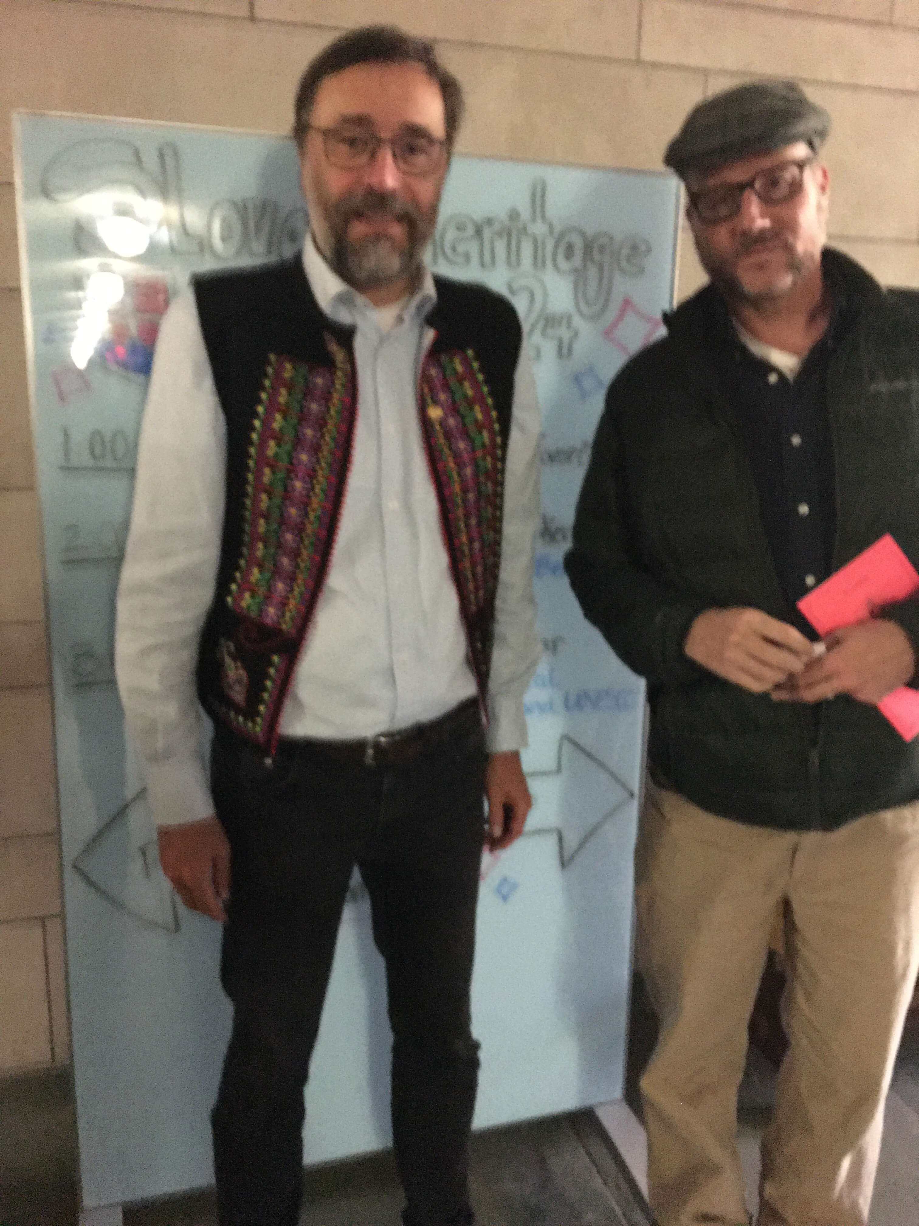 George Karpacs Standing with Radovan Javorčík (Slovak Ambassador to the United States) at Slovak Heritage Festival 2024 at University of Pittsburgh Cathedral of Learning (2024)