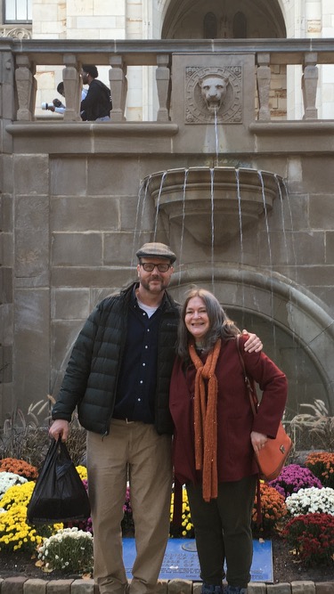 George Karpacs Standing with his Wife at the Slovak Heritage Festival 2024 at University of Pittsburgh Cathedral of Learning (2024)