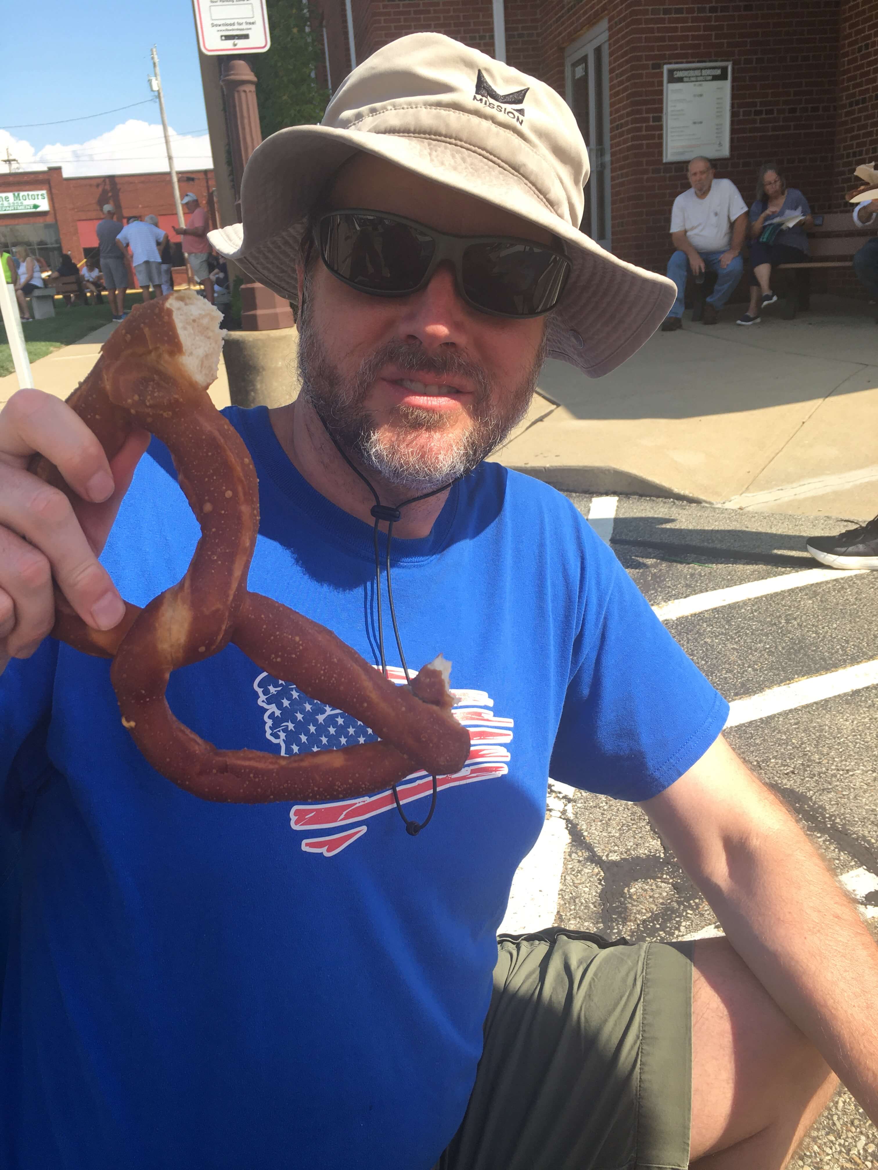 George Karpacs Enjoying a Giant Pretzel at Canonsburg Borough Octoberfest (2024)