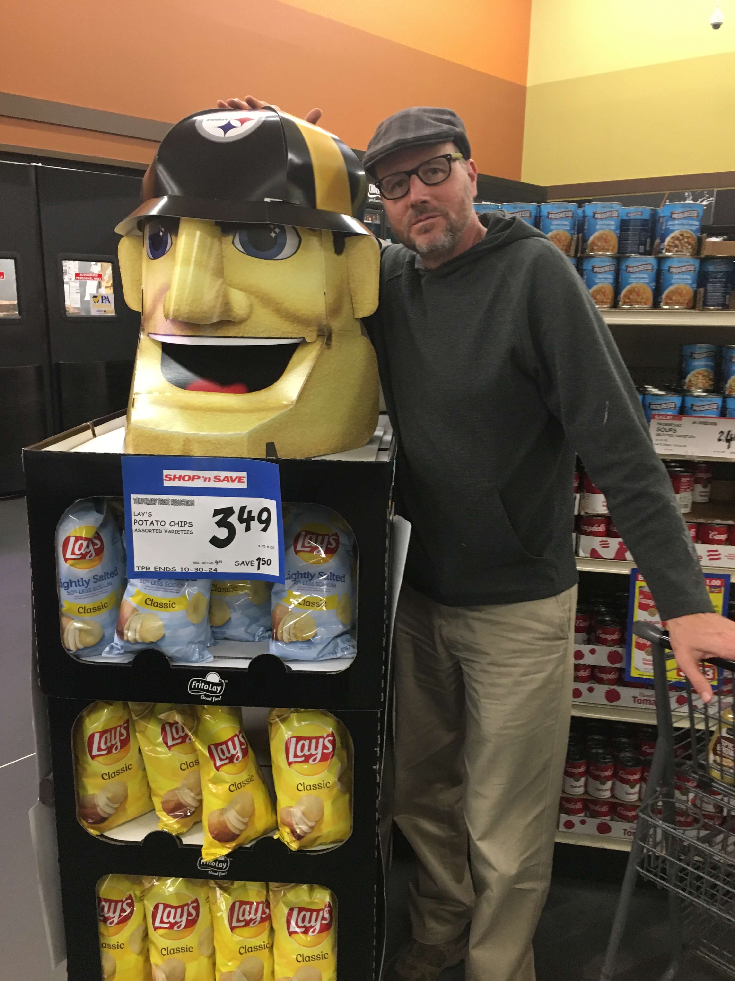 George Karpacs Picture with Mr. Steely McBeam at a Shop n' Save in the District (2024)